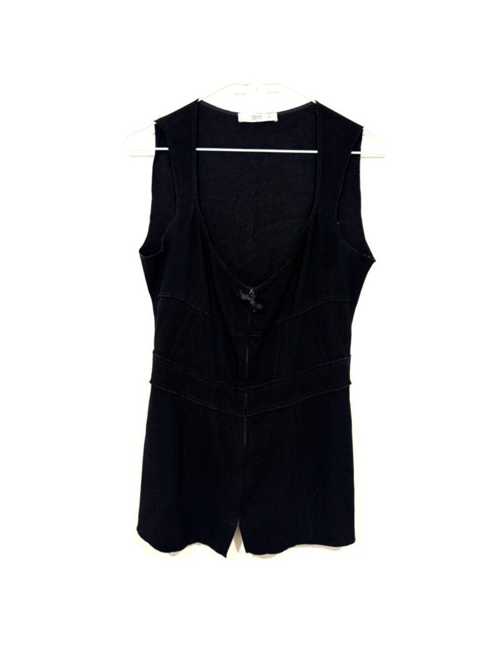 Prada Fall / Winter 2008 Full Zip Corset Top Vest Acetate Size 42 Archive